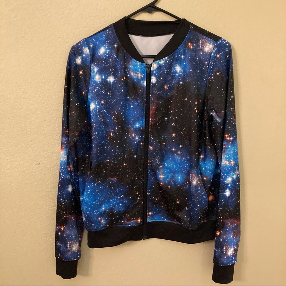 Blackmilk galaxy bomber jacket